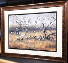 Load image into Gallery viewer, John Dearman Quail 2007 GiClee Full Sheet Bobwhite Quail Hunt - Brand New Super Custom Sporting Frame