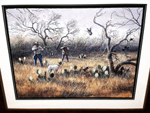 Load image into Gallery viewer, John Dearman Quail 2007 GiClee Full Sheet Bobwhite Quail Hunt - Brand New Super Custom Sporting Frame
