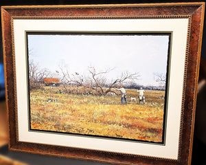 John Dearman  Quail 2023 GiClee Full Sheet - Brand New Custom Sporting Frame