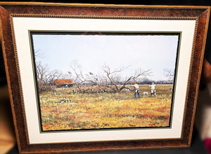 John Dearman  Quail 2023 GiClee Full Sheet - Brand New Custom Sporting Frame