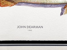 Load image into Gallery viewer, John Dearman Recuerdos GiClee 3/4 Sheet Speckled Trout, Red &amp; Lures - Brand New Super Custom Sporting Frame  ***  SPRING SPECIAL  ***