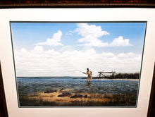 Load image into Gallery viewer, John Dearman Red Fishing Original Watercolor Painting Full Sheet Sheet Year 1986 - Super Custom Sporting Frame
