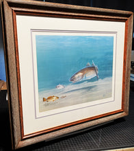 Load image into Gallery viewer, John Dearman Speck &amp; Red With REMARQUES Matched Set, Matching Numbers, 2 Lithograph Prints - Framed Set  Of 2 Lithographs -  Brand New Custom Sporting Frames