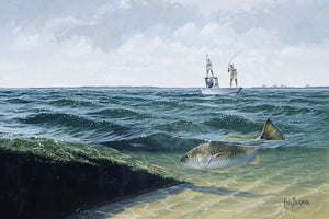 John Dearman - Redfish 2008 - GiClee Half Sheet - Brand New Custom Sporting Frame,