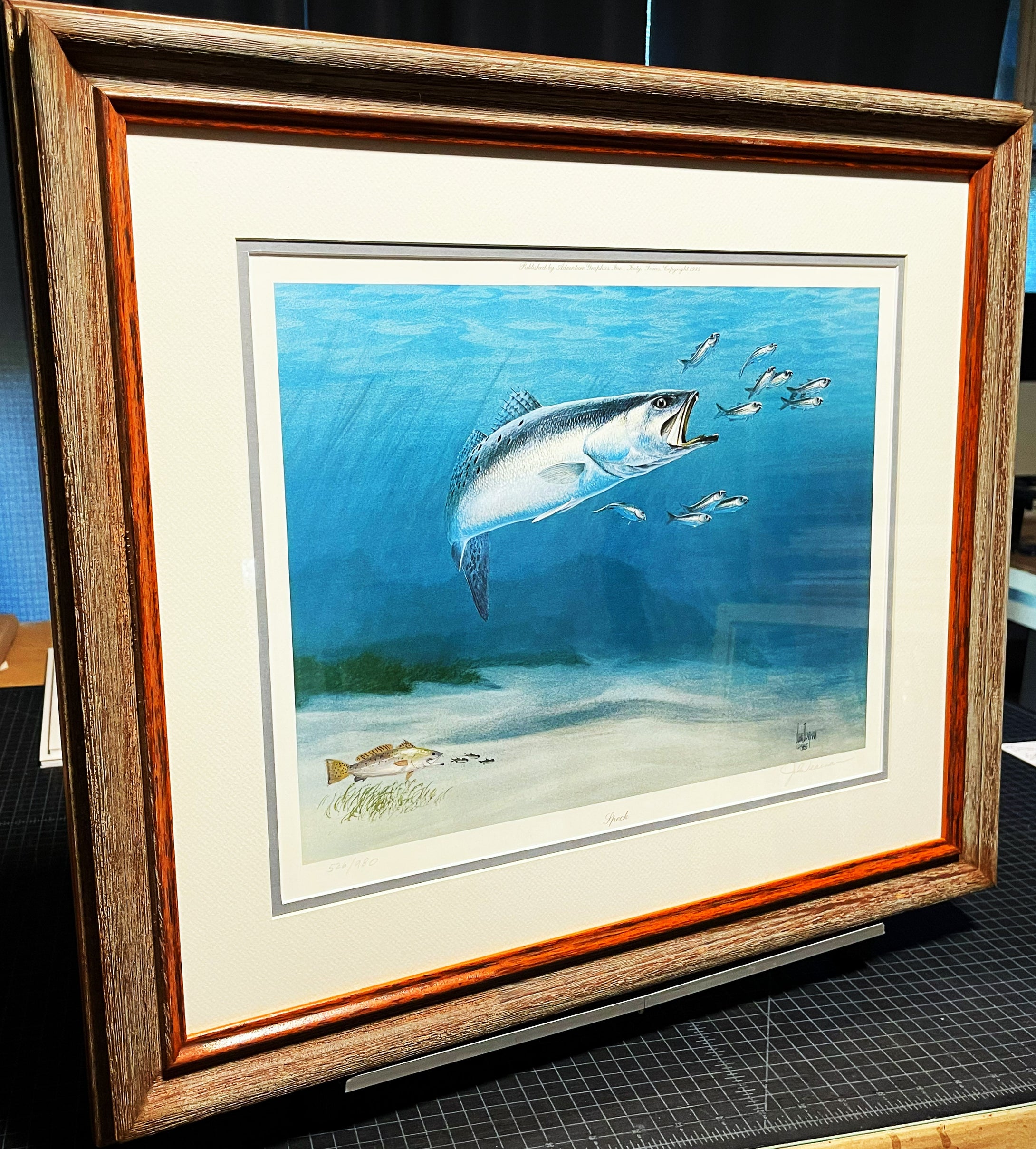 John Dearman Speck & Red With REMARQUES Matched Set, Matching Numbers, 2 Lithograph Prints - Framed Set  Of 2 Lithographs -  Brand New Super Custom Sporting Frames