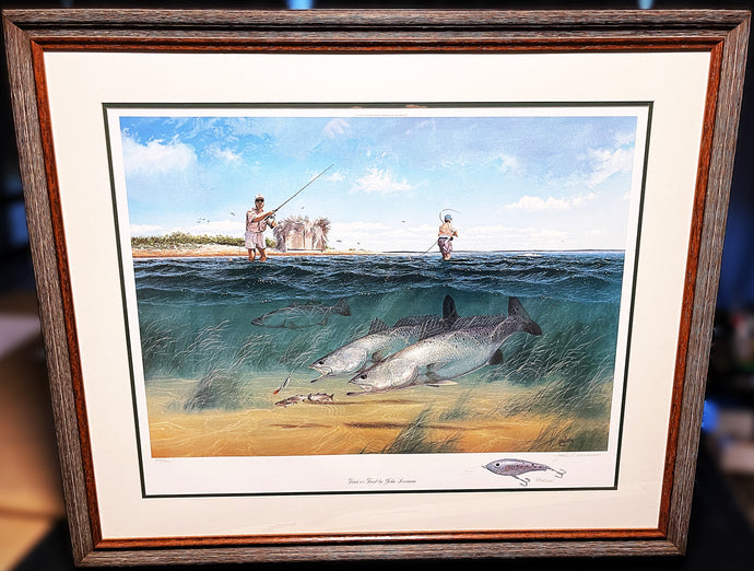 John Dearman Trick Or Treat & Stingray Reds Lithograph Set With Remarque Matched Paired Set - Brand New Super Custom Sporting Frame CP