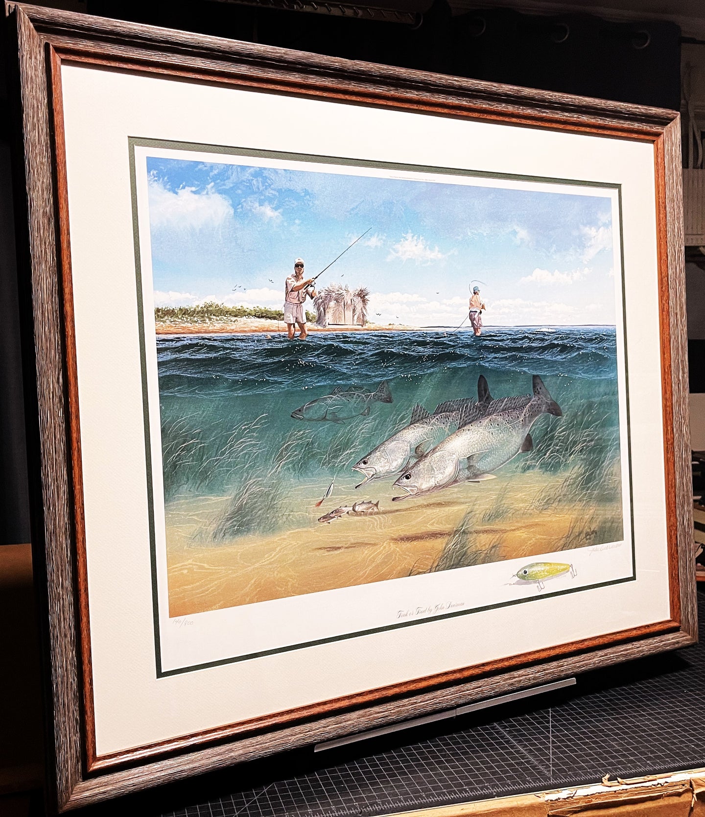 John Dearman - Trick Or Treat & Stingray Reds - Lithograph Set With Remarque Matched Set - Brand New Custom Sporting Frame