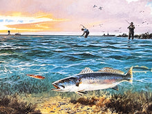 Load image into Gallery viewer, John P. Cowan 1989 Texas Saltwater Stamp Print With Stamp - Brand New Super Custom Sporting Frame