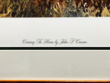 Load image into Gallery viewer, John P. Cowan Coming To Horns Lithograph Year 1990 - Brand New Super Custom Sporting Frame