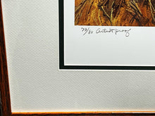 Load image into Gallery viewer, John P. Cowan Coming To Horns Lithograph Year 1990 - Brand New Super Custom Sporting Frame