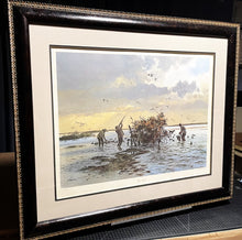 Load image into Gallery viewer, John P. Cowan &quot;Fast Start&quot; Framed Lithograph Print - Very Rare Classic Duck Hunting Scene - Brand New Custom Sporting Frame
