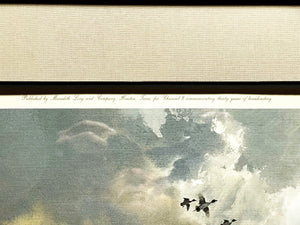 John P. Cowan "Fast Start" Framed Lithograph Print - Very Rare Classic Duck Hunting Scene - Brand New Custom Sporting Frame
