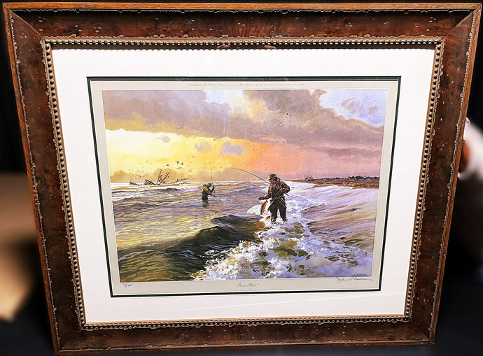 John P. Cowan First Bar - Lithograph - Coastal Conservation Association CCA Dinner Print Year 1989 - Brand New Super Custom Sporting Frame