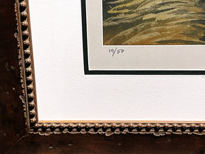 John P. Cowan First Bar - Lithograph - Coastal Conservation Association CCA Dinner Print Year 1989 - Brand New Super Custom Sporting Frame