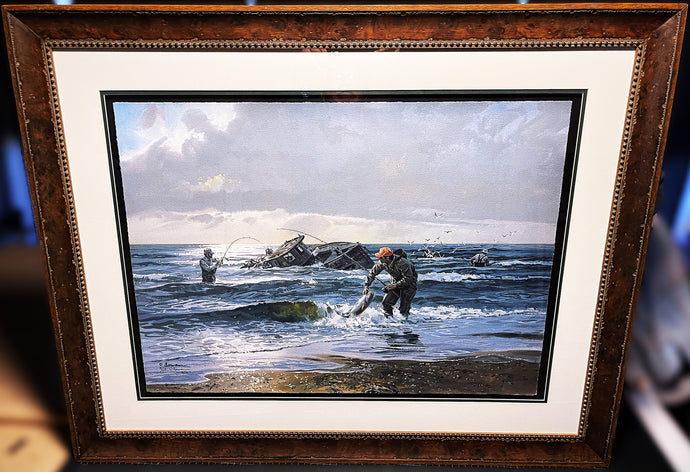 John P. Cowan Maybe A Keeper GiClee Full Sheet - Rare - Brand New Super Custom Sporting Frame