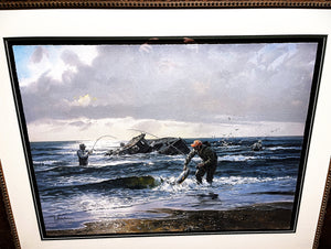 John P. Cowan Maybe A Keeper GiClee Full Sheet - Rare - Brand New Super Custom Sporting Frame