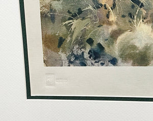 John P. Cowan Quail Tree Lithograph Print Year 1969 - Brand New Custom Sporting Frame