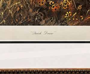 John P. Cowan Quick Draw Lithograph Year 1985 - Brand New Super Custom Sporting Frame