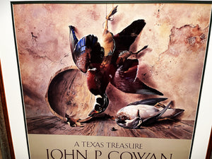 John P. Cowan A Texas Treasure Lithograph Quality Poster Print Framed - Brand New Super Custom Sporting Frame