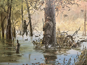 John P. Cowan The Flats Lithograph Year 1977 - Brand New Super Custom Sporting Frame