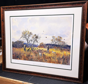 John P. Cowan Upwind Downwind Lithograph Rare Artist Proof Year 2003- Brand New Super Custom Sporting Frame