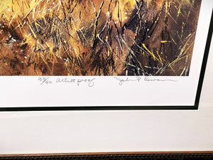 John P. Cowan Upwind Downwind Lithograph Rare Artist Proof Year 2003- Brand New Super Custom Sporting Frame