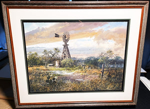 John P. Cowan Windmill Whitetails GiClee Full Sheet Rare - Brand New Custom Sporting Frame