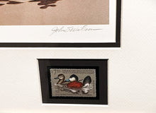 Load image into Gallery viewer, John S. Wilson 1981 Federal Migratory Duck Stamp Print With Double Stamps - Brand New Custom Sporting Frame