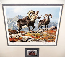 Load image into Gallery viewer, Ken Carlson 1982 North American Wild Sheep Foundation With Stamp - Brand New Custom Sporting Frame