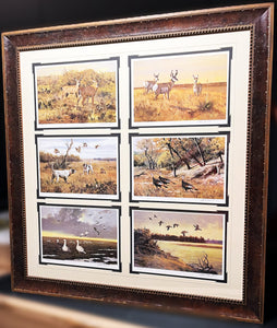 Ken Carlson A Texas Wildlife Portfolio 6 GiClee's -Brand New Super Custom Sporting Frame