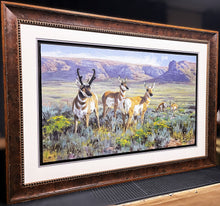 Load image into Gallery viewer, Ken Carlson High Plains Pronghorn GiClee Full Sheet - Brand New Super Custom Sporting Frame