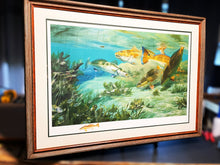 Load image into Gallery viewer, Larry Haines Oyster Bar Lithograph Redfish Remarque - Brand New Super Custom Sporting Frame