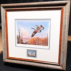 Larry Toshik 1987 Ducks Unlimited Stamp Print With Stamp - Brand New Custom Sporting Frame