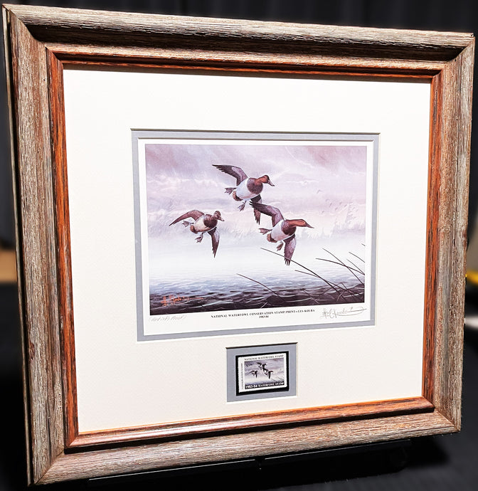 Les Kouba 1983 National Waterfowl Conservation Stamp Print With Stamp - Artist Proof  - Brand New Custom Sporting Frame