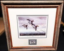 Load image into Gallery viewer, Les Kouba 1983 National Waterfowl Conservation Stamp Print With Stamp - Artist Proof  - Brand New Super Custom Sporting Frame