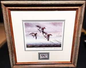 Les Kouba 1983 National Waterfowl Conservation Stamp Print With Stamp - Artist Proof  - Brand New Super Custom Sporting Frame