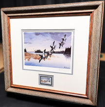 Load image into Gallery viewer, Les Kouba 1988 Ducks Unlimited Canada Stamp Print With Stamp - Brand New Custom Sporting Frame