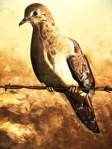 Les McDonald Barbed Wire Lookout GiClee Artist Proof - Brand New Super Custom Sporting Frame