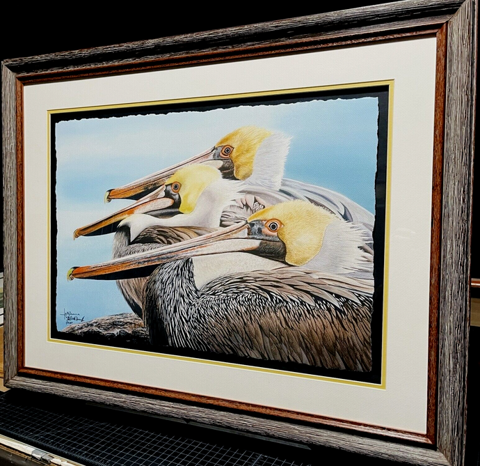 Les McDonald The Gathering GiClee Full Sheet Artist Proof Number 1 Of 100 - Brand New Super Custom Sporting Frame