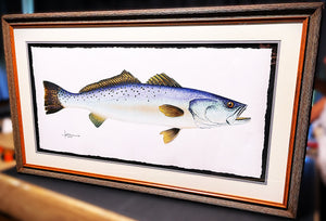 Les McDonald The Texas Over Thirty Club GiClee Speckled Trout Classic - Brand New Super Custom Sporting Frame