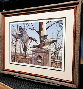 Les McDonald "Wetland Woodies" Lithograph - Brand New Custom Sporting Frame