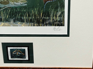 Don Ray 1994 Coastal Conservation Association CCA Stamp Print With Stamp - Brand New Super Custom Sporting Frame