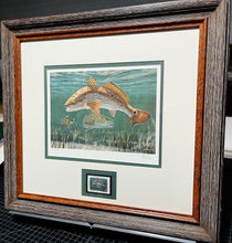 Load image into Gallery viewer, Don Ray 1994 Coastal Conservation Association CCA Stamp Print With Stamp - Brand New Super Custom Sporting Frame