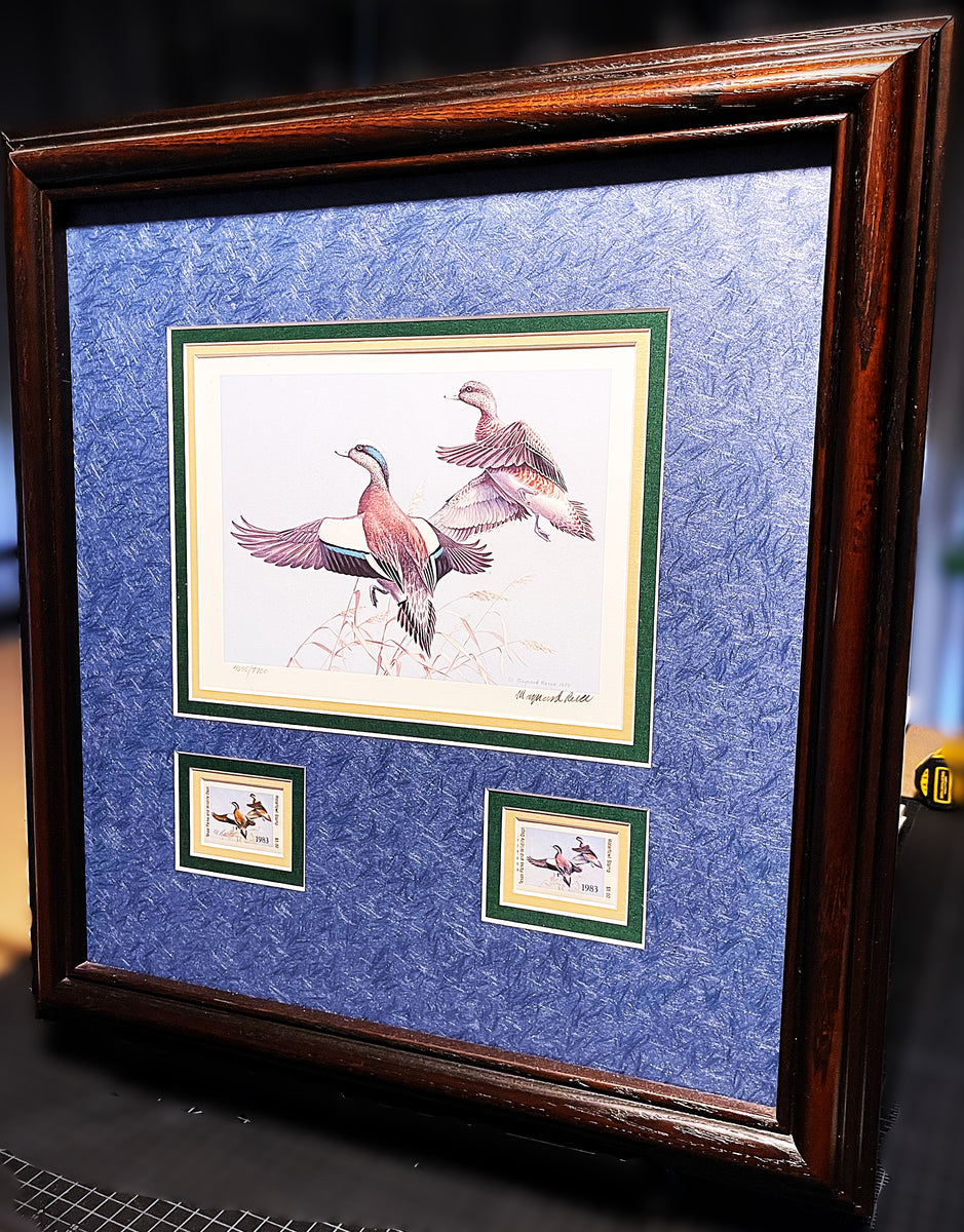 Marnard Reece Maynard Reece 1983 Texas Waterfowl Duck Stamp Print With Double Stamps ...
