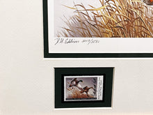 Load image into Gallery viewer, Maynard Reece 1988 National Fish And Wildlife Foundation Ducks Unlimited Edition Stamp Print With Double Stamps&quot; - Autumn Wings - Brand New Super Custom Sporting Frame