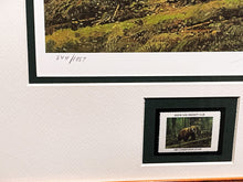 Load image into Gallery viewer, Michael Coleman 1985 Boone And Crockett Club Stamp Print With Stamp - Brand New Super Custom Sporting Frame