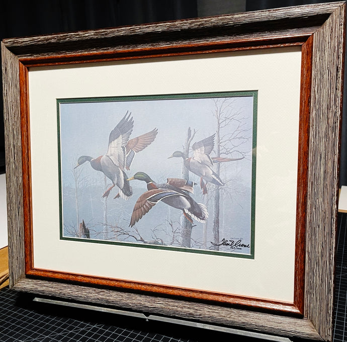 Thompson Crowe  Timber Ghosts - Lithograph Classic Duck Lithograph 1989 - Brand New Super Custom Sporting FrameFrame