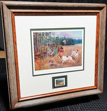 Load image into Gallery viewer, Randy McGovern - &quot;1997 Quail Unlimited Stamp Print With Stamp&quot; - Brand New Custom Sporting Frame