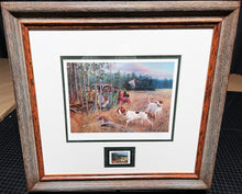Load image into Gallery viewer, Randy McGovern - &quot;1997 Quail Unlimited Stamp Print With Stamp&quot; - Brand New Custom Sporting Frame