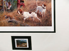 Load image into Gallery viewer, Randy McGovern - &quot;1997 Quail Unlimited Stamp Print With Stamp&quot; - Brand New Custom Sporting Frame